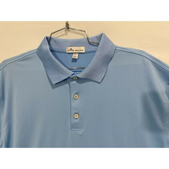 Peter Millar polo Golf Blue men's size L - Picture 5 of 7